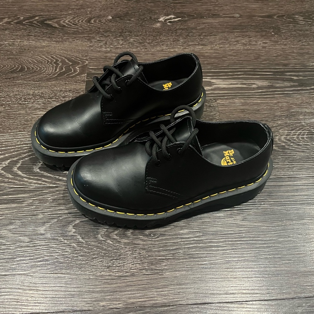 Dr. Martens 1461 Bex Smooth Leather Oxford Black Shoes | Size W5 or M4 - Picture 4 of 8